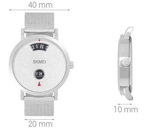 Чоловічий наручний годинник Skmei 1489 Сріблясті - фото 5