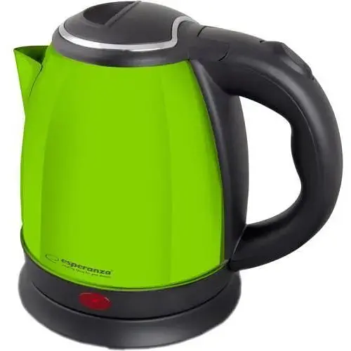 Електрочайник Esperanza "Parana", зелений, 1350 Вт, 1 л, дисковий, нержавіюча сталь (EKK128G) - фото 1