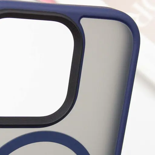 Чохол Epik TPU+PC Metal Buttons with MagSafe для Apple iPhone 16 Pro Max 6.9 Синій - фото 5