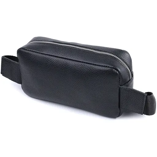 Чоловіча сумка-бананка із натуральної шкіри флотар SHVIGEL 22х11,5х5,5 см sum0026998 - фото 2