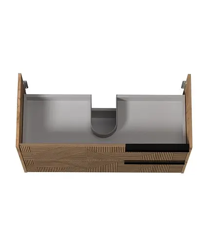 Тумба Мойдодир Cubic 100-A підвісна під умивальник дуб обпалений - фото 5