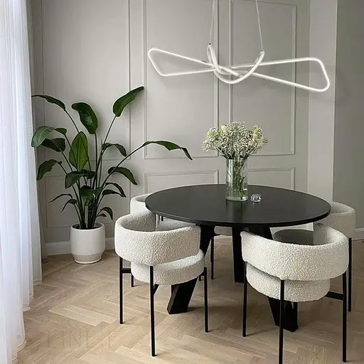 Современная белая люстра AVIZE в двух размерах Line.F Длина 85 см - фото 1