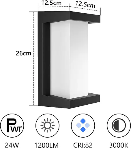 Светодиодный внешний настенный светильник Klighten 2 шт. 3000 К водонепроницаемый IP65 - фото 4