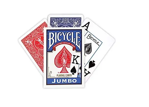 Карты игральные United States Playing Card Company Bicycle Rider Back International Jumbo Index (red) (JIR001-1) - фото 2