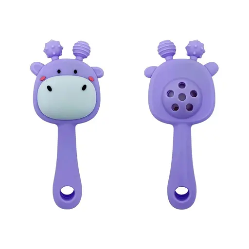 Силіконовий прорізувач-брязкальце "Жираф" Mega Zayka MGZ-0428(Violet) - фото 1