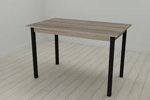 Стіл кухонний Ferrum-decor Маріо 75x120x70 Чорний ДСП Сонома Трюфель 16мм (FRD-106331) - фото 3