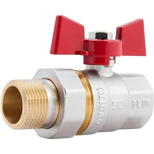 Кран шаровой Thermo Alliance "Американка" Standart 3/4" ВН прямой, латунь, PN40, бабочка SD220NW20PN40 - фото 1