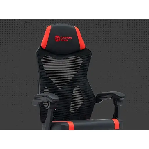 Ігрове крісло Canyon Flow MCH01 Mesh Black Red (CNE-MCH01R) - фото 6