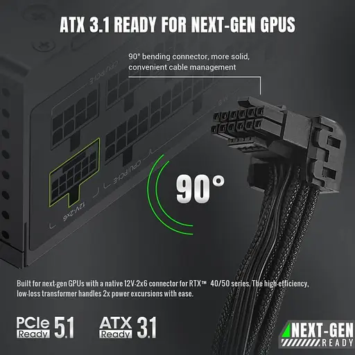 Блок питания GameMax GS 850G V25 850W SFX 80+ Gold (GS 850G V25) - фото 9