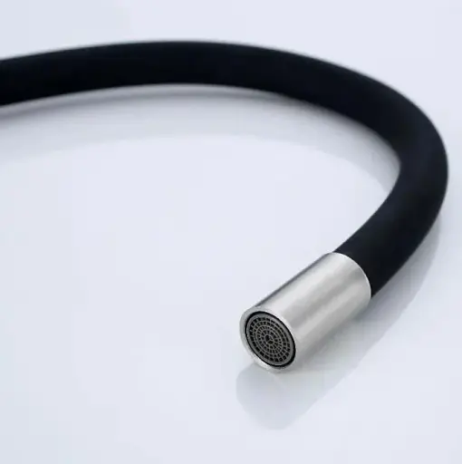 Смеситель для кухни Solone EZA4-F090KB гибкий силиконовый излив Черный 30412 - фото 3