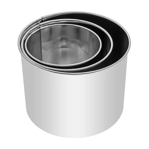 Набір з 3 форм для випікання пасок зі знімним дном із харчової сталі Ø 16/13/11 см, Master Class Сірий 86153 - фото 5