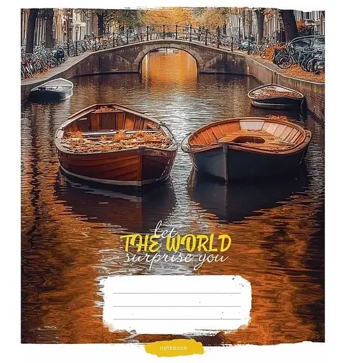 Зошит учнівський "Let the world surprise you" Школярик 060-3448L 60 аркушів Різнокольоровий - фото 1