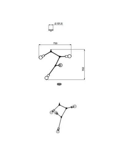 Люстра Haru, PikArt арт. 23712 Чорний - фото 4