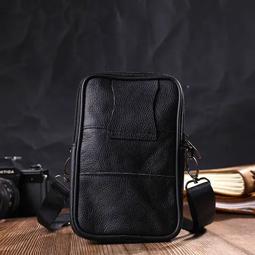 Сумка кожаная мужская Vintage 12х19х3 см sum0022671 - фото 7