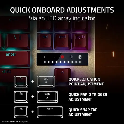 Клавіатура Razer Huntsman V3 Pro TKL RGB 84key Analog Optical Switches ENG Counter-Strike 2 Edition (RZ03-04982100-R3M1) - фото 8