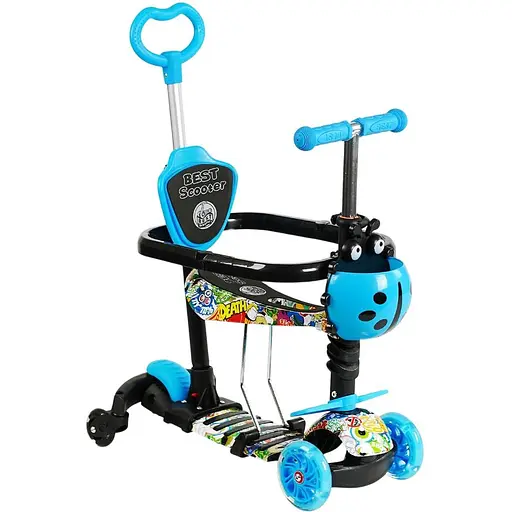 Дитячий скутер 5 в 1 Best Scooter L-S41805 блакитний