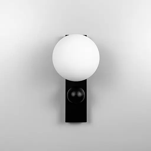 Бра NASH у чорному корпусі з білим плафоном Line F WB 18/1 BK - фото 5