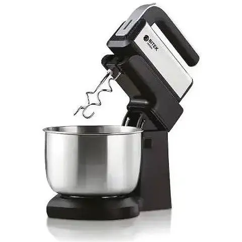 Стаціонарний міксер тістоміс із підставкою Bitek BT-6652 комбайн з металевою чашею 3.5л 1000Вт Чорний - фото 2