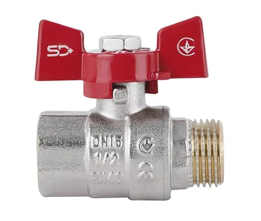 Кран кульовий Thermo Alliance Standart 1/2" ВЗ прямий, PN40, метелик SD607NW15PN40 - фото 2