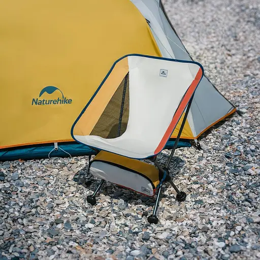 Туристическое раскладное кресло Naturehike YL08 NH20JJ027 (Бело-оранжевый) - фото 5
