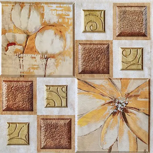 Декоративная плитка ПВХ на самоклейке 300х300х5мм Масляные краски, цена за 1 шт. (СПП-608) SW-00001138 - фото 1