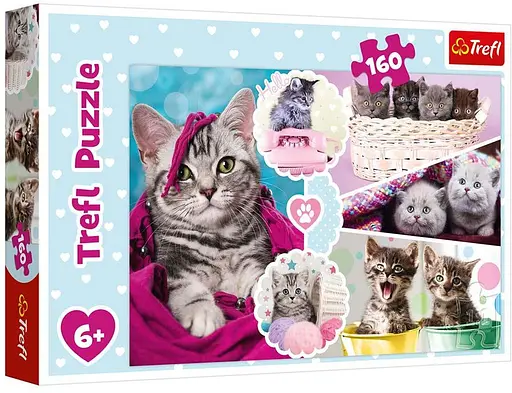 Набор Пазлы - (160 элм.) - "Милые котята" - фото 1