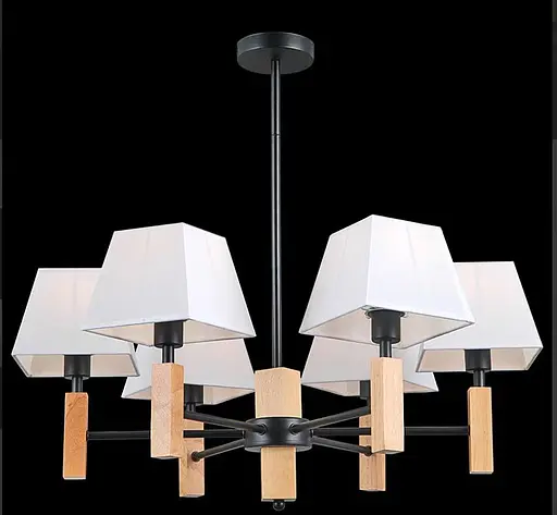 Люстра классическая для гостиной VALESO V15-6 черная - фото 2