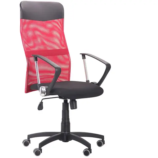 Кресло Ultra сиденье А-10/спинка Сеть бордовая, вставка Скаден черный