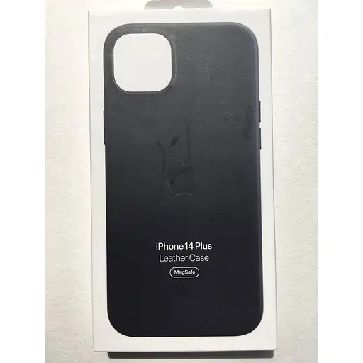 Оригинальный кожаный чехол Apple Leather Case MagSafe для iPhone 14 Plus (6.7") Black MPP93ZE/A - фото 4