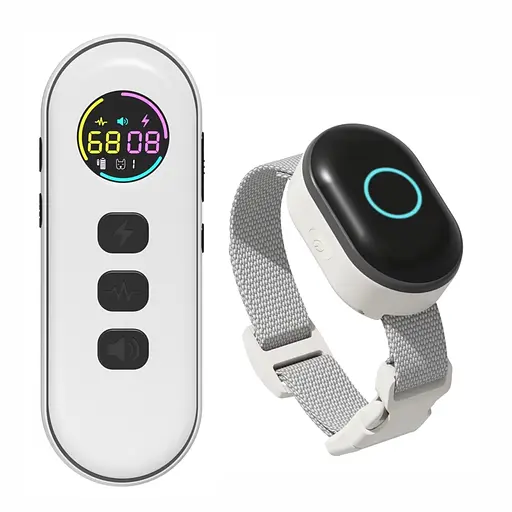 Електронний нашийник для середніх собак дресирувальний з трьома видами впливу DOBE DB900S, білий (101090)