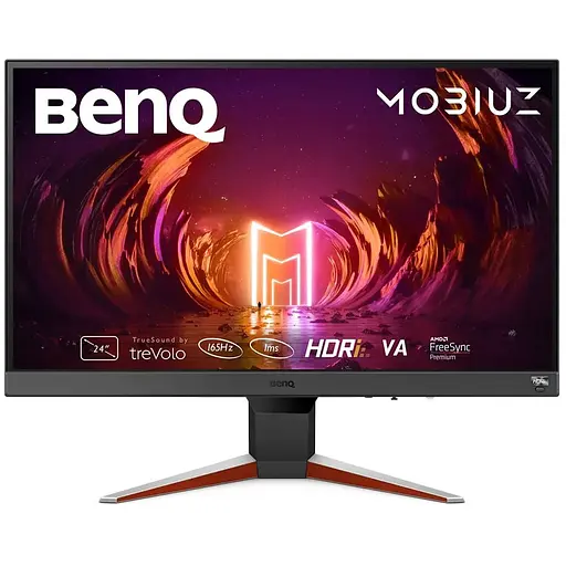 TFT 24" BenQ EX240N, VA, 165 Hz, 1 мс, HDMI, DP, колонки, темно-сірий