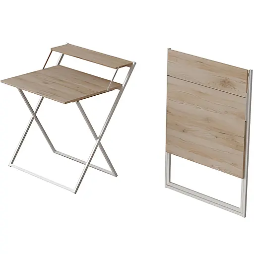 Стіл трансформер Компакт 4 750x790x720 Білий метал ДСП Дуб Сан-Марино 16 мм FRD-104698