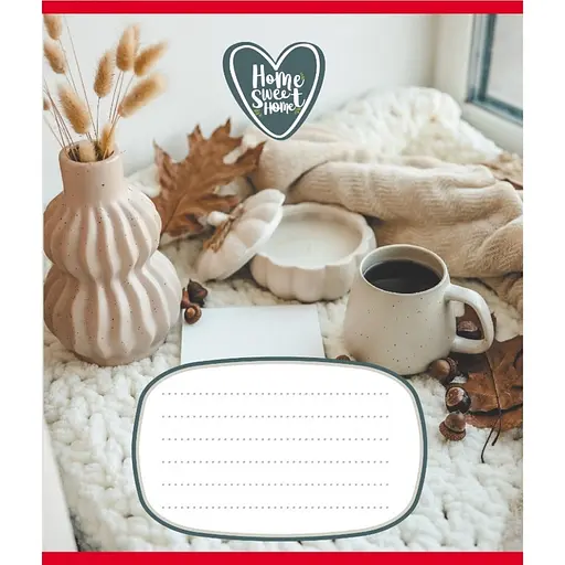 Зошит учнівський "Домашній затишок" Leader 018-540253L-5 в лінію, 18 аркушів - фото 1