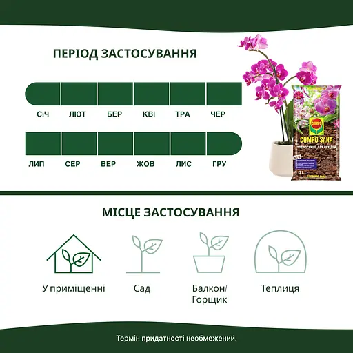 Торфосуміш для орхидей COMPO SANA® 5 л - фото 6