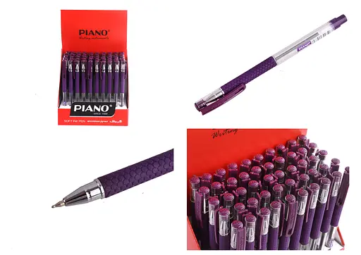 Ручка масляная грип Piano, фиолетовая, 50 шт., 350PT-VIO - фото 2
