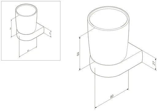 Стакан для ванной AM.PM Sensation (A3034300) - фото 8