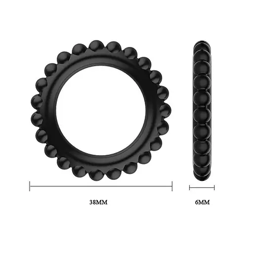 Набор эрекционных колец Baile Titan Cock Ring Set 3 шт. чёрный  - фото 5