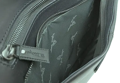 Мужская кожаная сумка планшетка черная Mykhail Ikhtyar sum0028762 - фото 9