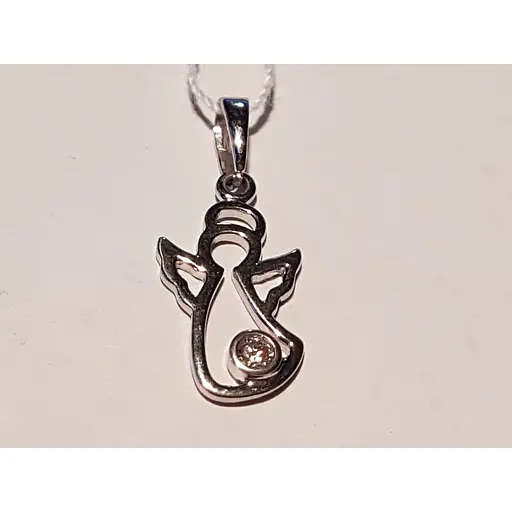 Золота підвіска Столична Ювелірна Фабрика Ангел з фіанітом. 440503б - фото 2