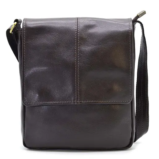 Чоловіча шкіряна сумка через плече TARWA 22х25.5х4 см sum0025759 - фото 6
