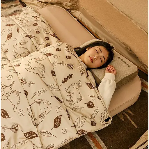 Зимовий спальний мішок Naturehike MT300 CNH22SD015 Правий (Бежевий з принтом) - фото 4