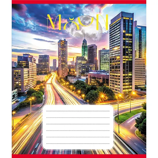 Зошит загальний "Місяць" Leader 060-610055K-1 в клітинку, 60 аркушів (959061) - фото 1