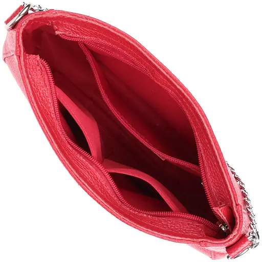 Сумка багет Shvigel с цепочкой и съемным ремешком из натуральной кожи 26.5х15х5.5 см sum0027033 - фото 7