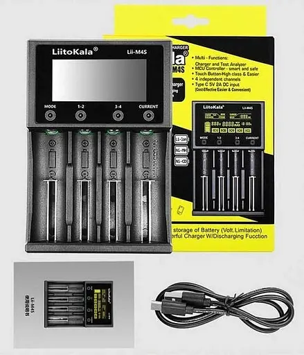 Зарядное устройство для аккумуляторов LiitoKala Lii-M4S (Li-ion IMR LiFe+NiMH) + Рower bank + Type-C - фото 6
