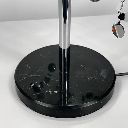 Лампа настольная из гибких хромированных кружочков из металла Ø 50х45 см | Line F | Арт. 1030T CH - фото 6