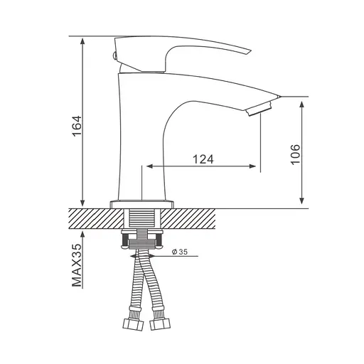 Змішувач для умивальника Gappo G1007-13 Золотий - фото 7