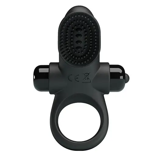 Эрекционное кольцо Pretty Love Vibrant Penis Ring II 8.6 см черный - фото 3