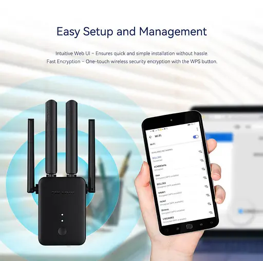 Підсилювач сигналу Wi-Fi ретранслятор, репітер, точка доступу Pix-Link LVWR42Q 220V, 300Mbps, 2.4GHz - фото 5