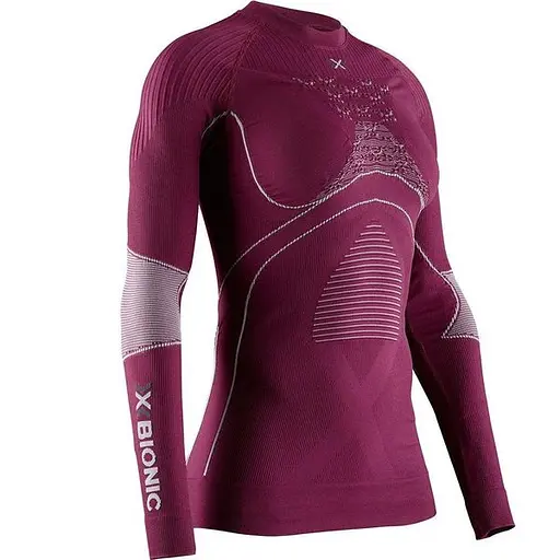 Термофутболка X-Bionic Energy Accumulator 4.0 Melange Shirt Round Neck Long Sleeve Women XL Бордовий (1068-EA-WT41W19W XL G144)
