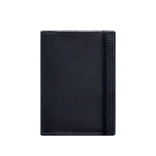 Кожаная обложка для паспорта 1.0 синяя Crazy Horse - фото 7